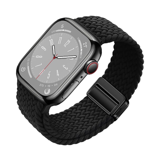Starlight Nylon Braided Watch Strap for Apple Watch Black S