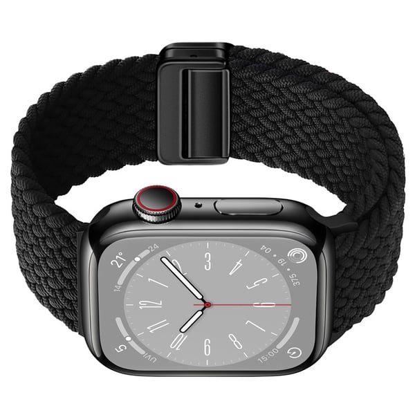 Starlight Nylon Braided Watch Strap for Apple Watch Black S