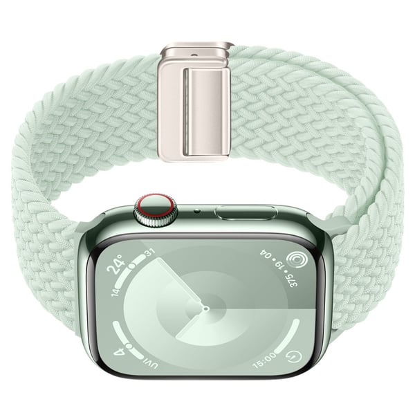 Starlight Nylon Braided Watch Strap for Apple Watch Green S