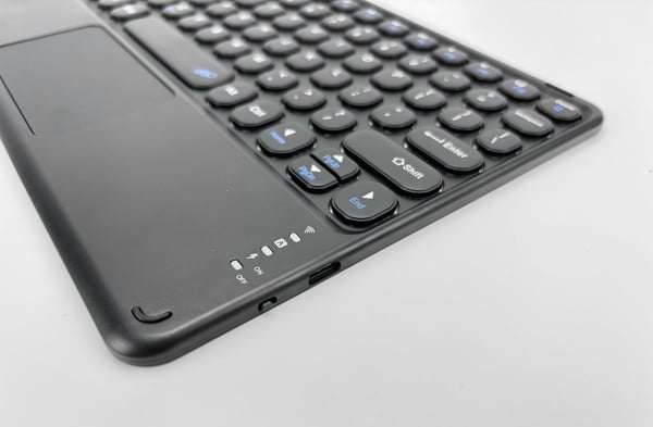 Tablet Keyboard Case for Xiaomi Pad 7/7Pro - Avtakbart trådløst Bluetooth-tastatur, berøringsplate, svart