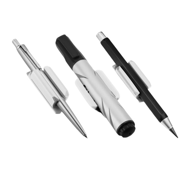 3-pakning silikon selvklebende pennholder til skrivebord White