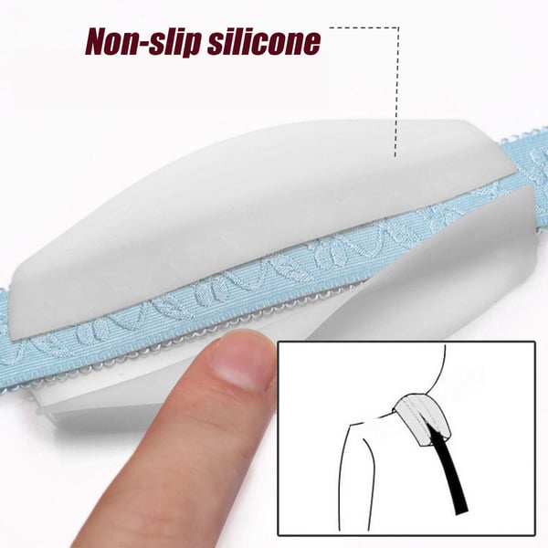 Anti-Slip BH-stroppe Puder til Kvinder, Silikone BH-stroppe Puder Transparent