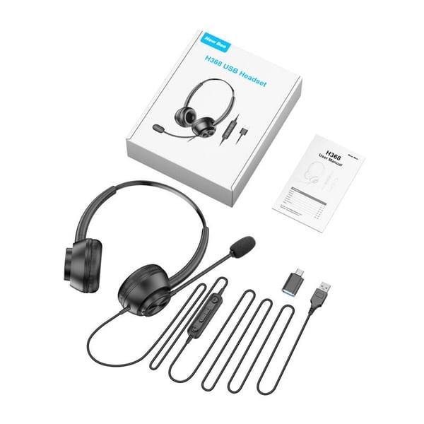 Kablet headset med mikrofon New Bee H368