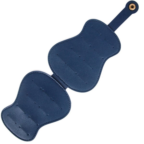Plekterholder til gitar - Veske i PU-skinn med stor kapasitet Blue