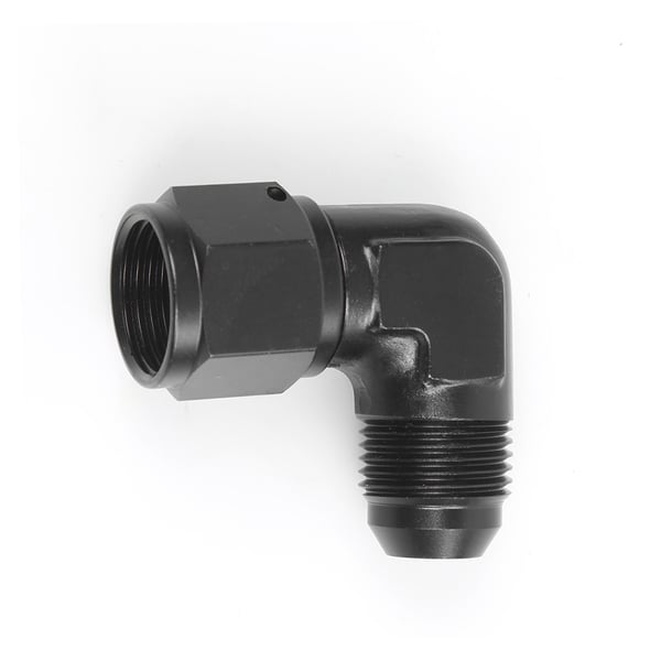 AN6 90-graders adapter, aluminium svivlekobling hann til hunn