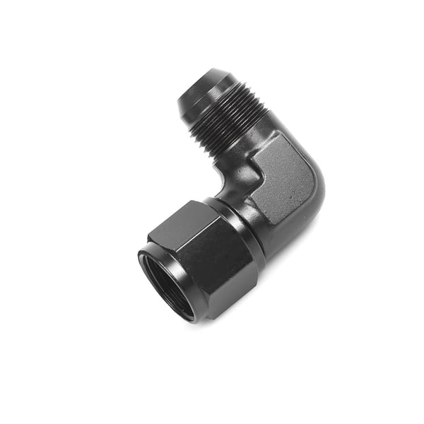AN6 90-graders adapter, aluminium svivlekobling hann til hunn