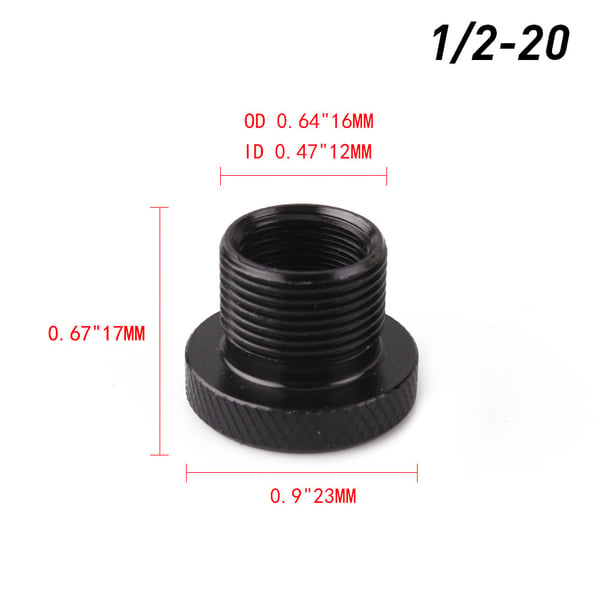 Filteradapter i aluminiumlegering 5/8-24 til 1/2-20 gjengekonverter