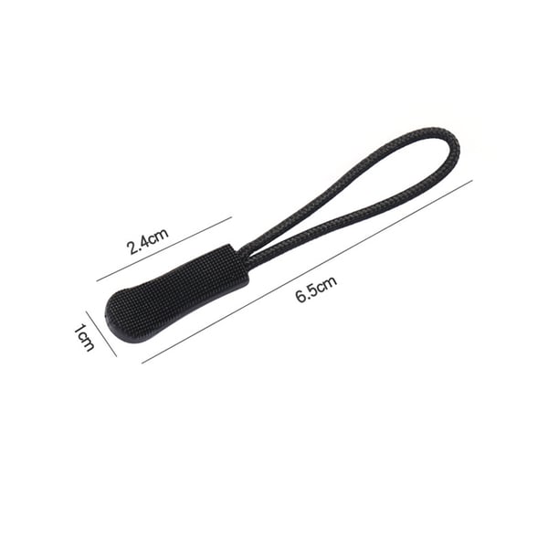 Avtagbare glidelåstrekkere (50 stk) PVC-glidelåsskyvere Black