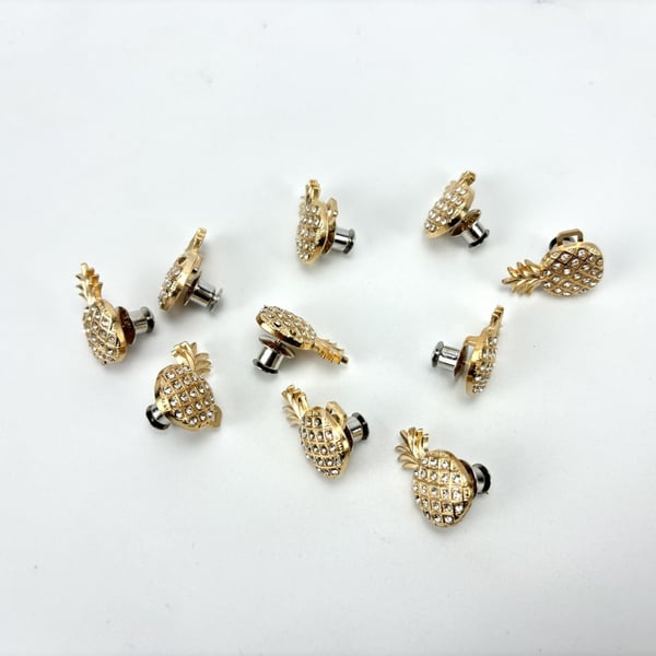 Ananas midjespenne for jeans - 5 par Gold