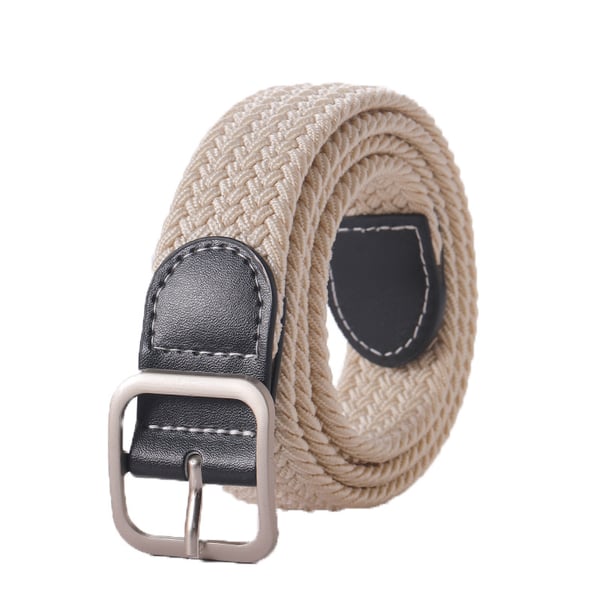 Usynligt strækbælte til jeans og bukser - 2,5 cm spændefrit elastisk taljebælte Beige