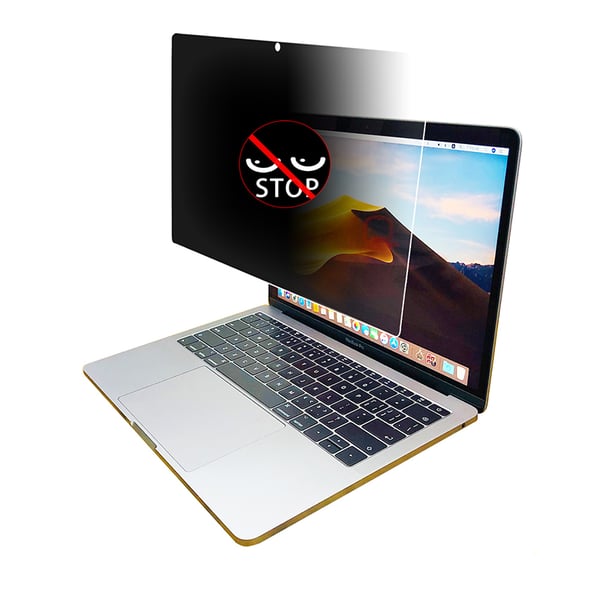 Laptop personvernskjerm i Korea ekte full-lim PET med installasjonskit, svart transparent, kompatibel med MacBook Pro 15.4 2018-2022