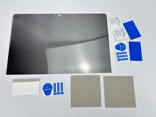 Laptop personvernskjerm i Korea ekte full-lim PET med installasjonskit, svart transparent, kompatibel med MacBook Pro 15.4 2018-2022