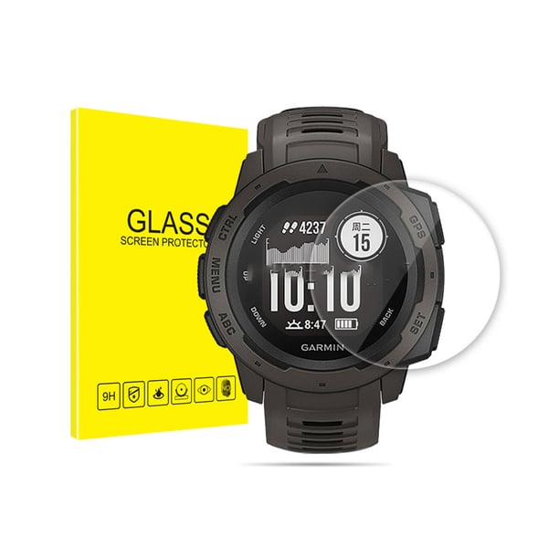 Garmin Instinct 2/2S näytönsuoja (2 kpl) - karkaistu lasi, naarmuuntumaton
