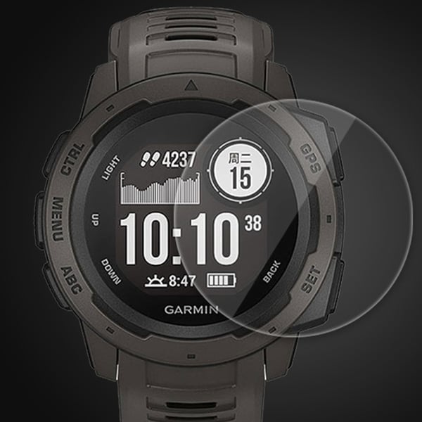 Garmin Instinct 2/2S skjermbeskytter (2-pakning) - Herdet glass, ripebestandig