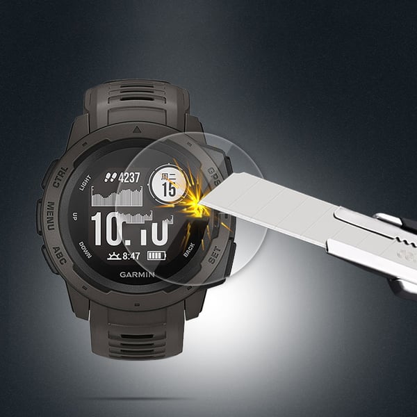 Garmin Instinct 2 Skjermbeskytter (2-pakning), Herdet glass [Enkel montering]