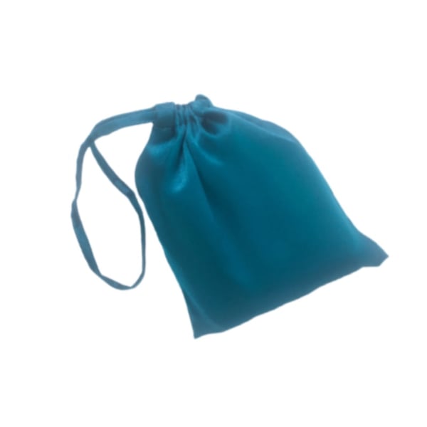 Luksussilkkisilmänympäryspussi, 100% Mulperisilkkikiristysnyörilaukku Blue
