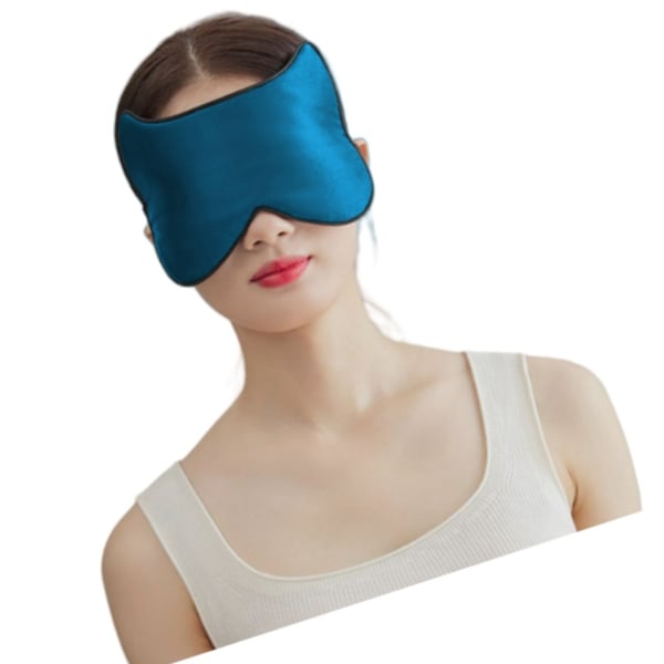 Silkkinen unimaski matkalle, pehmeä silmänaamio nukkumiseen Blue