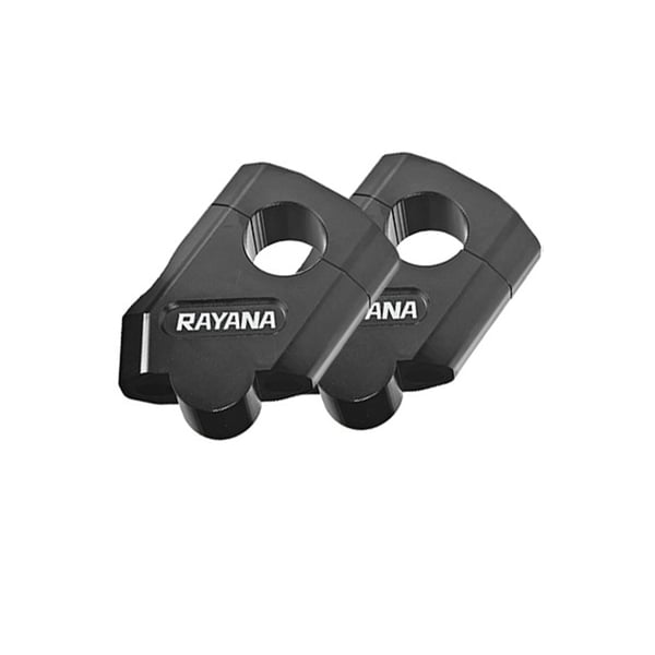 Styrhöjare till motorcykel, svarta, diameter 22 mm (1 par)