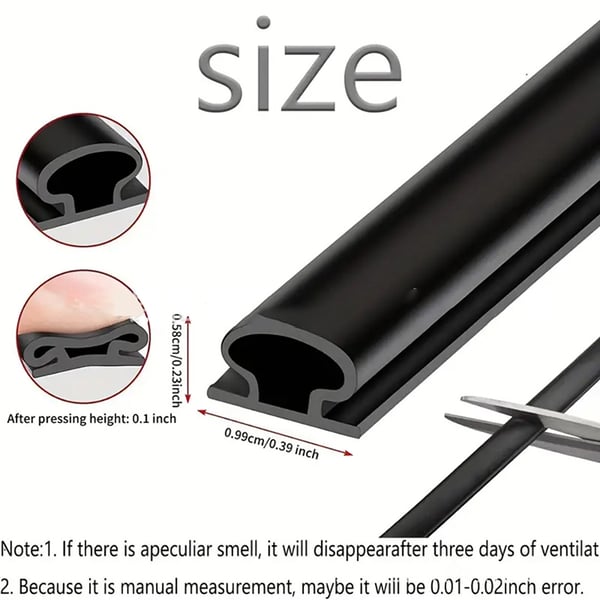 TPE-ovitiiviste 6 metriä Black