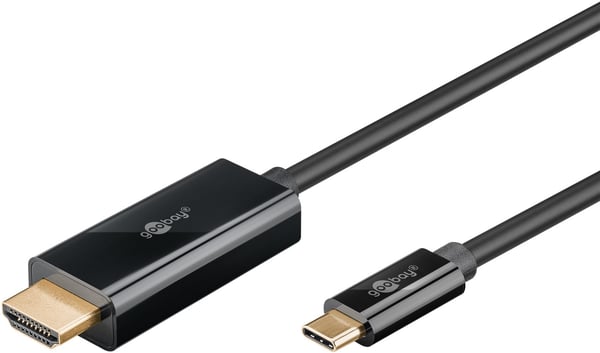 USB-C™-till-HDMI™-kabel, 2 m, svart