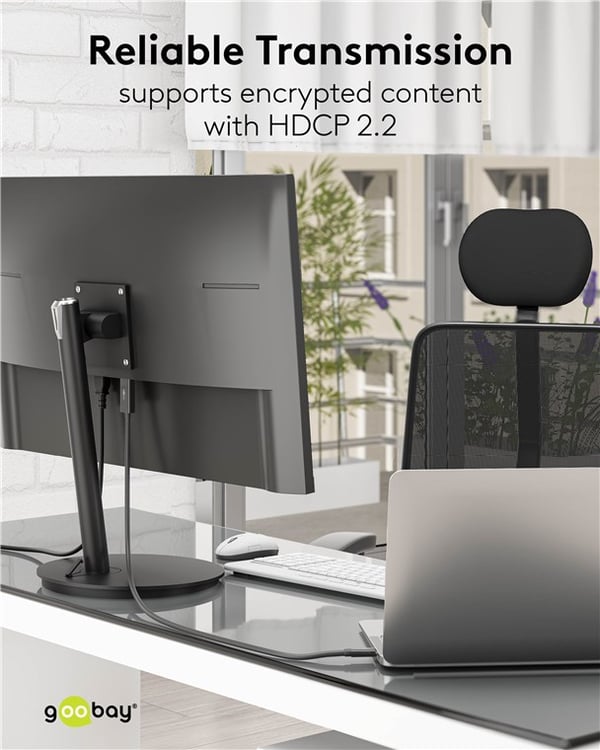 USB-C™ til HDMI™-kabel 4K @ 60 Hz, 3 m, svart