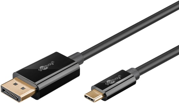 USB-C™ til DisplayPort™-kabel 4K @ 60 Hz, 3 m, svart