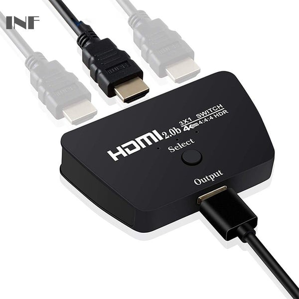 HDMI-bryter med HDR, 3D og 4K (2160p)