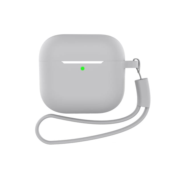 AirPods-etui med nøkkelring og tilbehør Grey AirPods 4 Flat