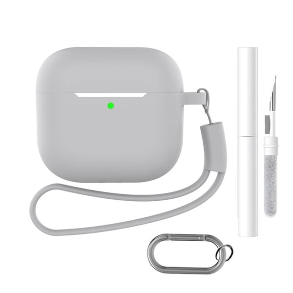 AirPods-etui med nøkkelring og tilbehør Grey AirPods 4 Flat