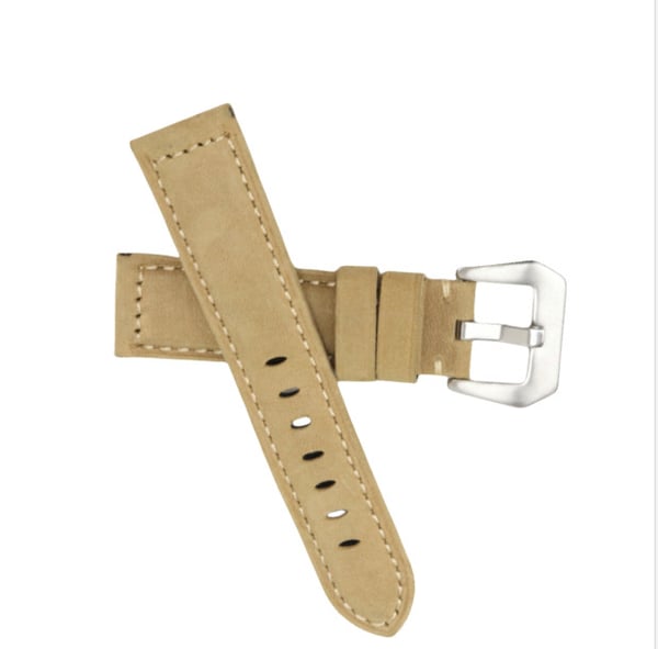 Uremsæt i ægte læder til Panerai Khaki 22 mm