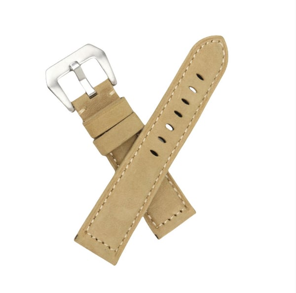 Uremsæt i ægte læder til Panerai Khaki 22 mm