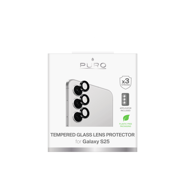 Samsung Galaxy S25 Individual Camera Tempered Glass, 3 pcs