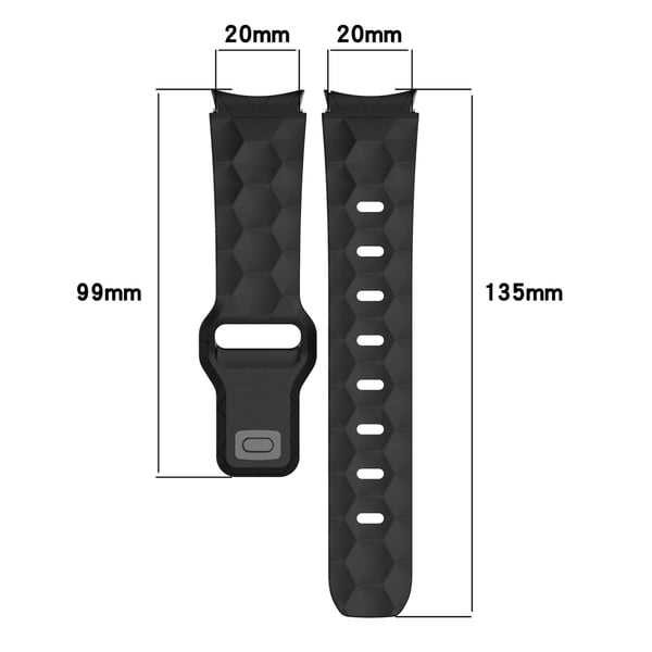 Galaxy Watch6/5/4 -silikoniranneke Black