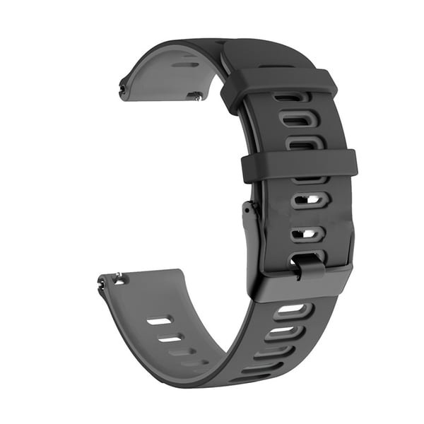 Silikoninen ranneke Black+Grey 22 mm