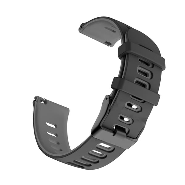 Silikoninen ranneke Black+Grey 22 mm