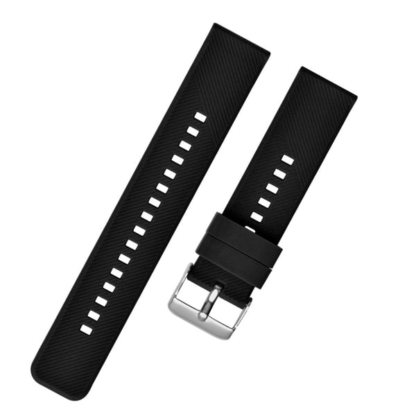 Silikonerem til Xiaomi og Samsung Smartwatches Black 20 mm