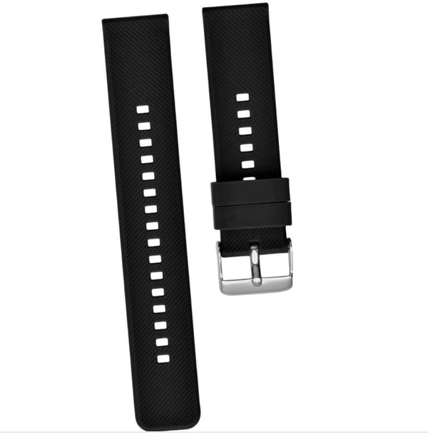 Silikonreim for Xiaomi og Samsung smartklokker Black 20 mm