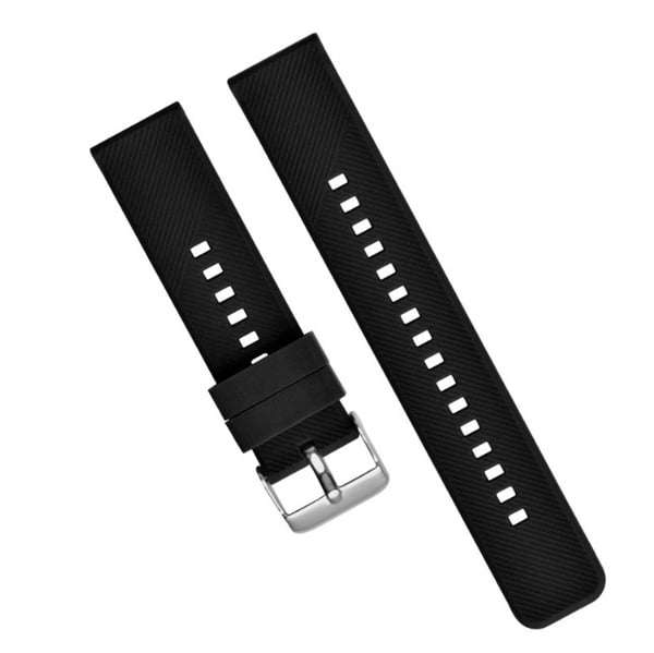 Silikonreim for Xiaomi og Samsung smartklokker Black 20 mm
