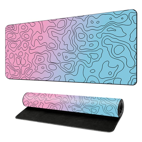 Taiteellinen kukkakuvioinen hiirimatto Pink+Blue L Taiteellinen kukkakuvioinen hiirimatto Pink+Blue L
