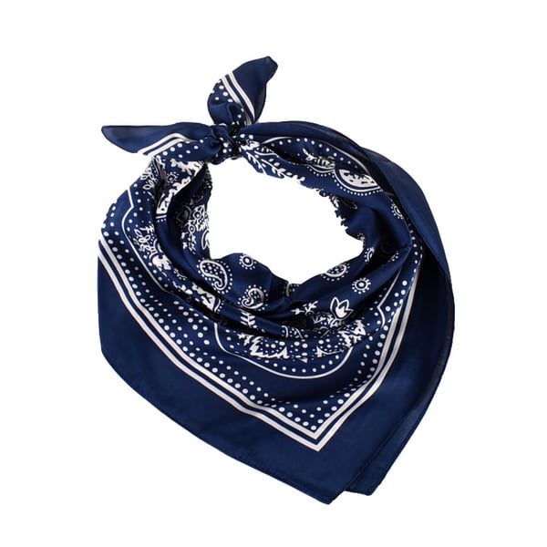 Elegantti Paisley-neliöhuivi - 70x70 cm NavyBlue