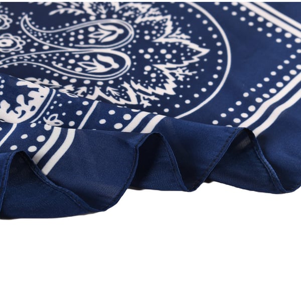 Elegantti Paisley-neliöhuivi - 70x70 cm NavyBlue