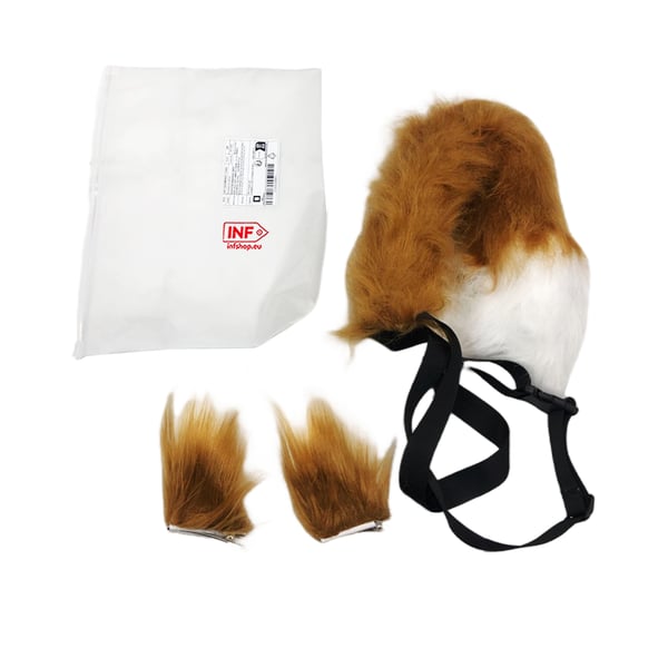 Fox Tail Plys, Cuddly Fox Tail Cosplay tilbehør Camel