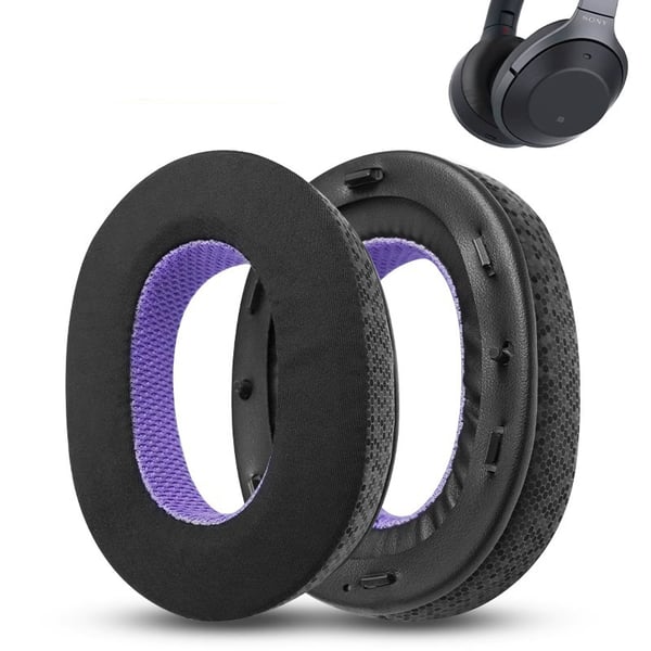 Kjølende Erstatningsøreputer for Sony WH-1000XM2 Hodetelefoner - Svart/Lilla