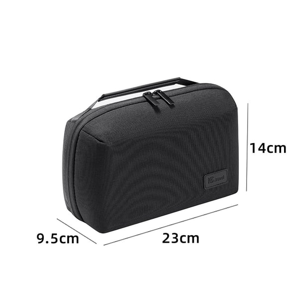 Multifunksjonell teknologiorganizer for kabler, ladere og elektronikk Black