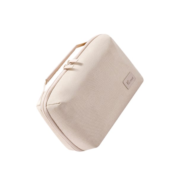 Multifunksjonell teknologiorganizer for kabler, ladere og elektronikk Beige
