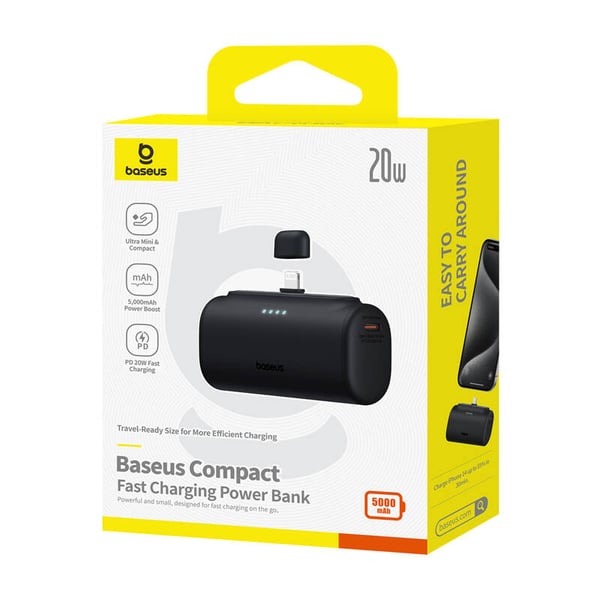 Powerbank OS-Baseus Compact IP 5000mAh 20W (svart)