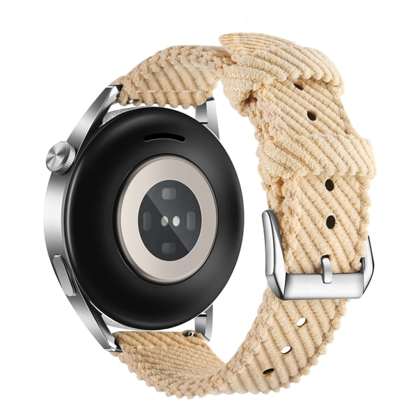 Hurtigutløser 22mm nylon canvas klokkereim for Huawei Watch 3/4 GT3 Beige