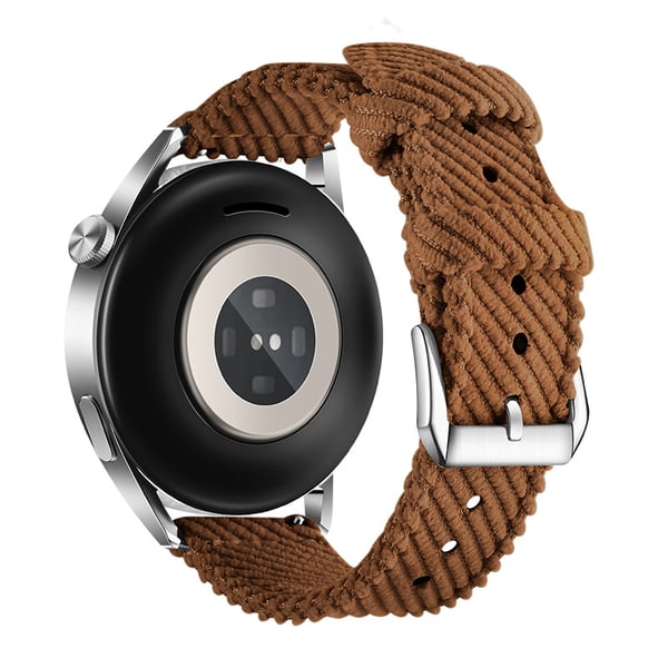 Hurtigudløsende nylon urrem til Huawei Watch 3/4 GT3 - 20 mm Brown