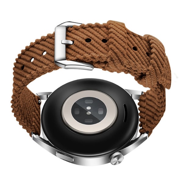 Hurtigutløser nylon klokkereim for Huawei Watch 3/4 GT3 - 20mm Brown