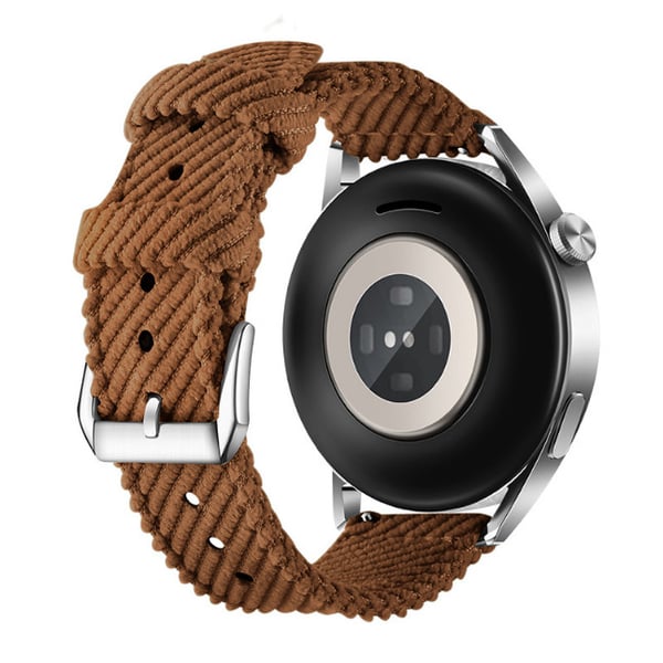 Hurtigutløser nylon klokkereim for Huawei Watch 3/4 GT3 - 20mm Brown
